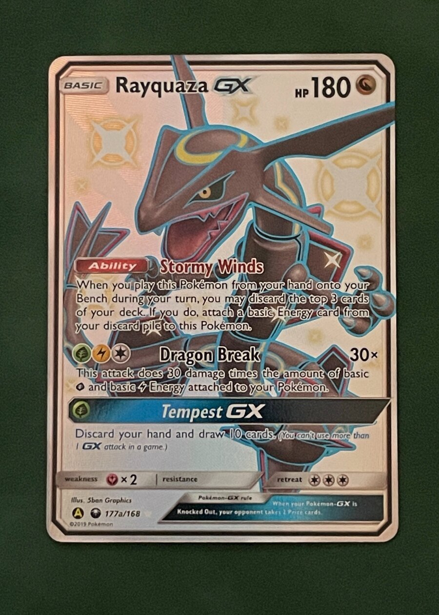Photo of the card front on a mat